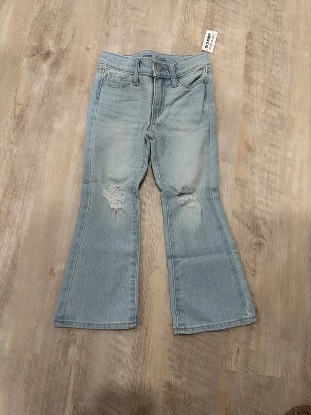 Old Navy Light Blue Distressed Flare Jeans - Kids